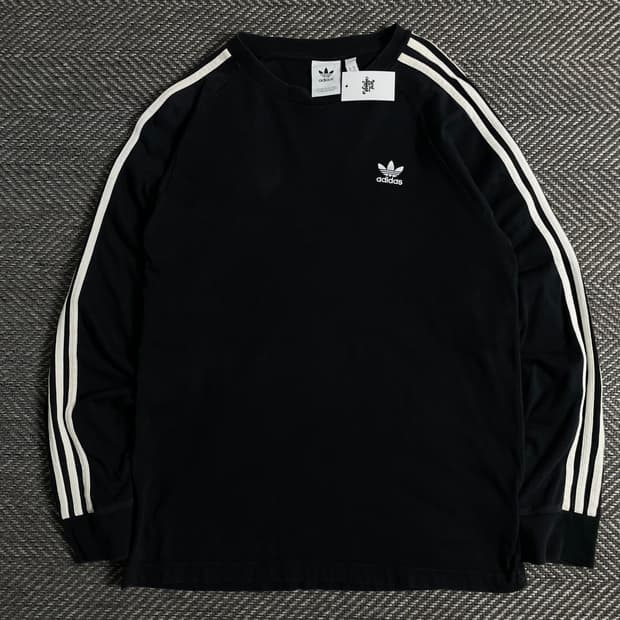 아디다스 트레포일 트랙 롱슬리브 블랙o 3623