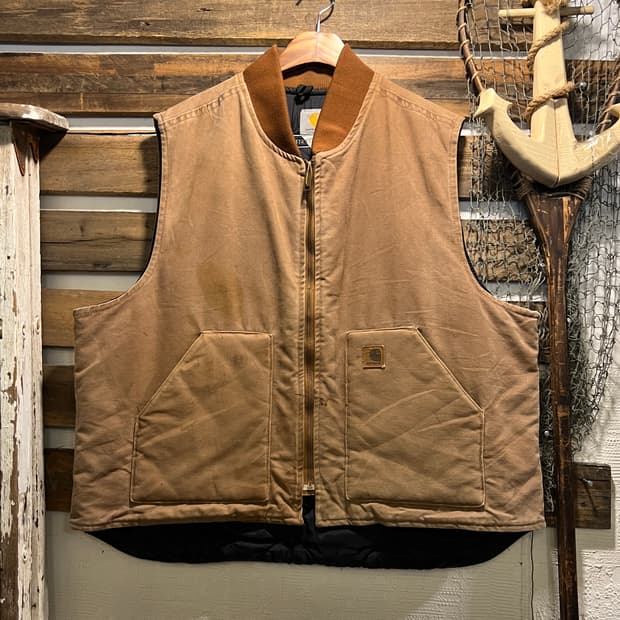 [2XL]칼하트 USA 빈티지 워싱 브라운 워크 베스트