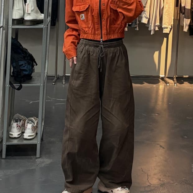 칼하트 커스텀 오렌지 크롭 자켓 A2839