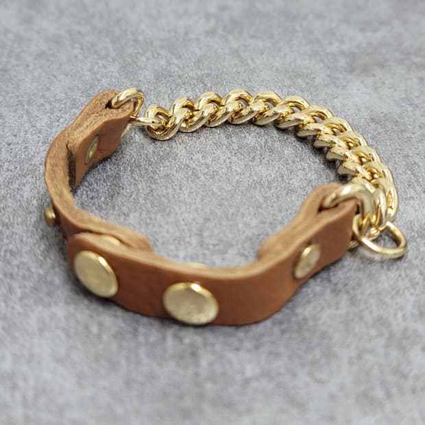 chain leather bracelet 