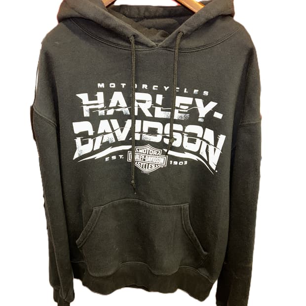 Harley Davidson 블랙 빅로고 후드티