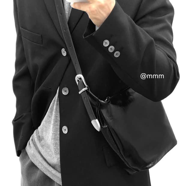 [Unisex]벨트 크로스백 소가죽