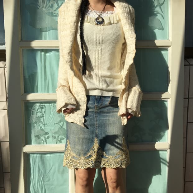 Evex krizia knit open cardigan