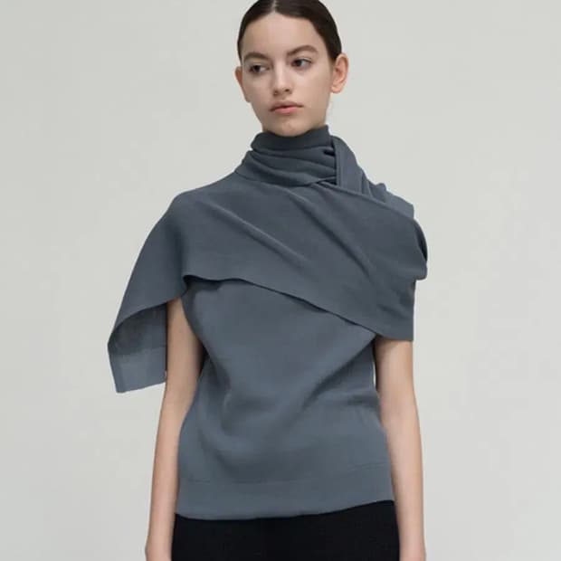 le17 COTTON BLEND KNIT SET BLUE