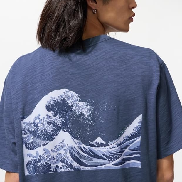 UKIYO-E BLUE TEE M