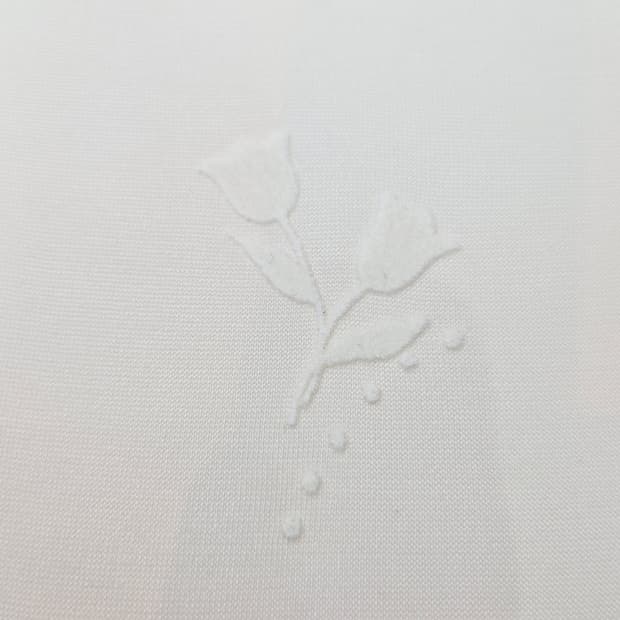 CARON FANCY 화이트 입체플라워 포인트 팬티스타킹