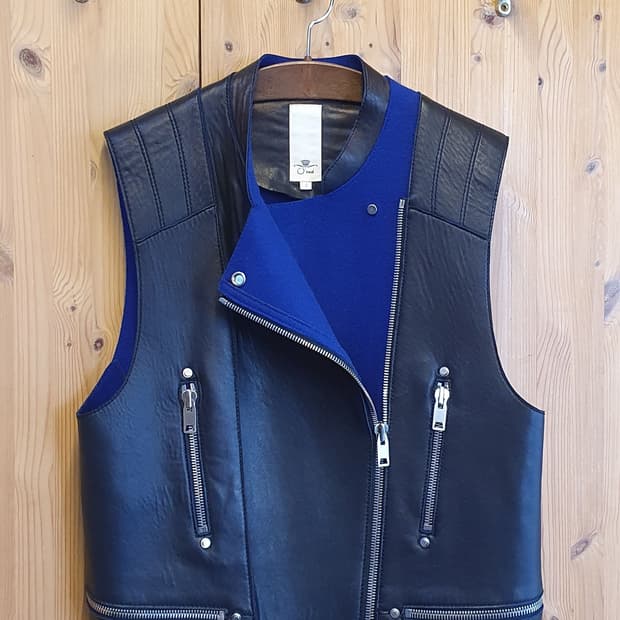 66.오즈세컨 양가죽 라이더조끼