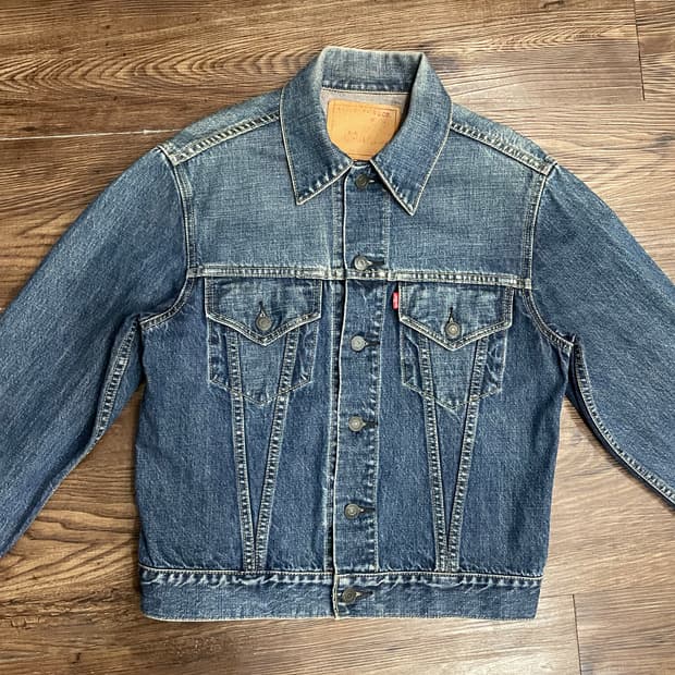 80-90s 리바이스 557 big E 트러커 데님 자켓 38