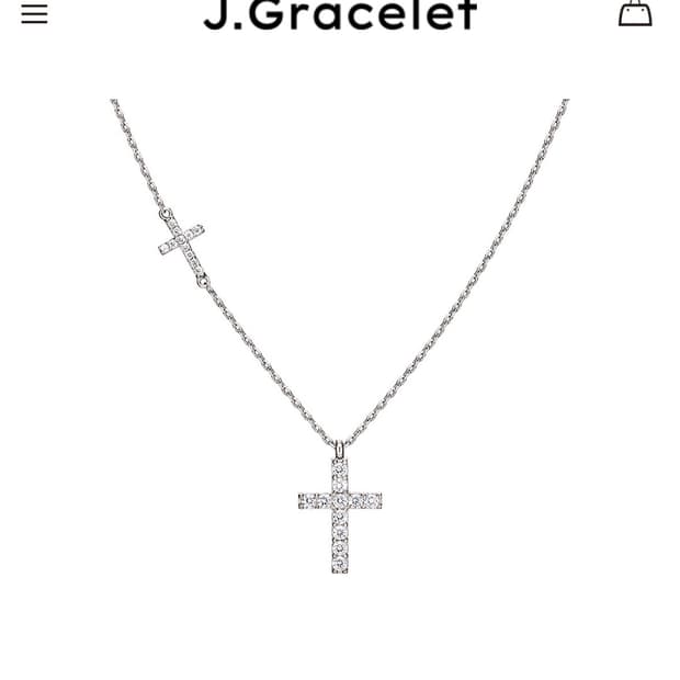 제이그레이슬렛 십자가 목걸이 Double cross necklace
