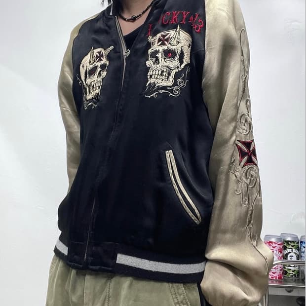 펑크 punk 해골 스카잔 스카쟌