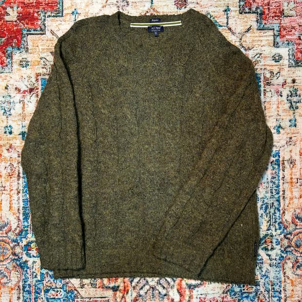 [XL] 아르마니 진 모헤어 케이블 니트