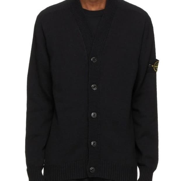 [M] 백화점판 스톤아일랜드 22ss V넥 블랙 가디건 