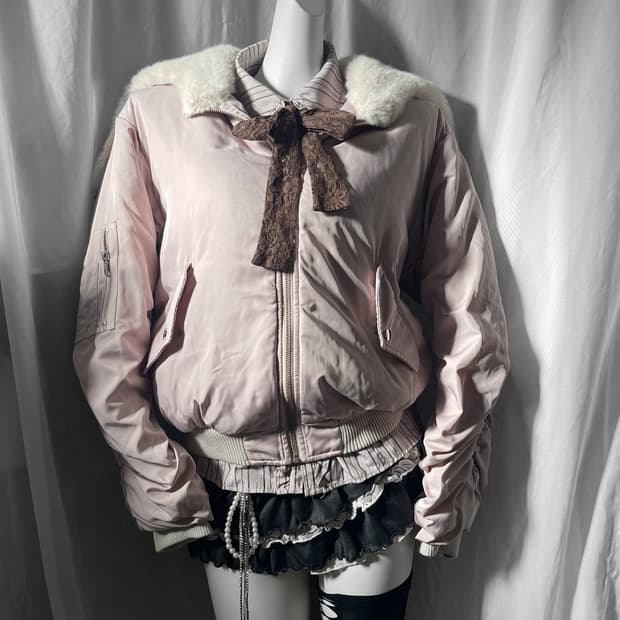 Ankrouge jacket 앙크루즈 베이비핑크 패딩 갸루