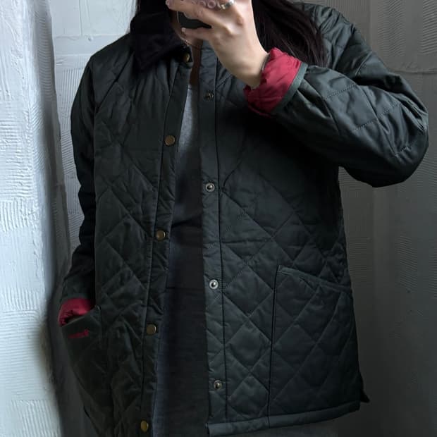 Barbour 바버 리데스데일 카키컬러 퀄팅 자켓