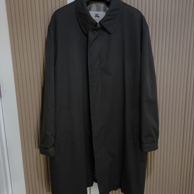 버버리 빅사이즈 오버핏 맥코트 진카키 내피 포함