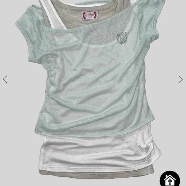 Lazy Sleeveless Layered Tee Mint