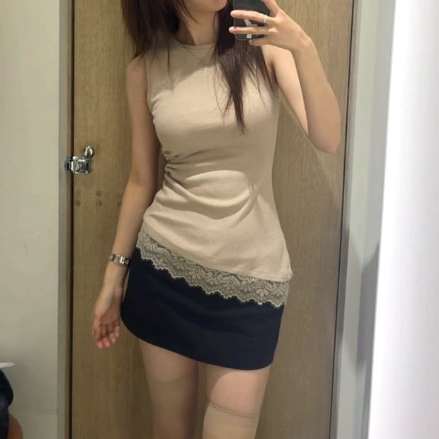 Zara lace sleeveless top