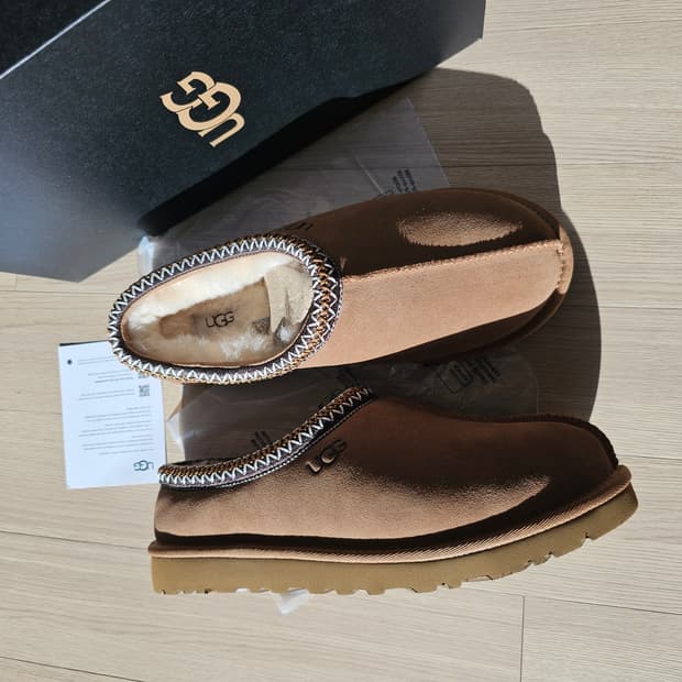 270 US9 새제품) 어그 타스만 체스트넛 남성 방한 뮬 클로그 슬리퍼