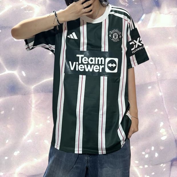 아디다스 23-24 맨체스터 유나이티드 맨유 어웨이 유니폼 반팔 티셔츠 