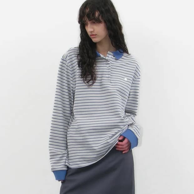 파르티멘토 스트라이프 롱슬리브 폴로티 (새상품)
