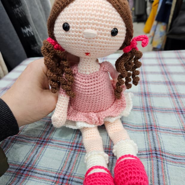 손뜨개 인형 핸드메이드 