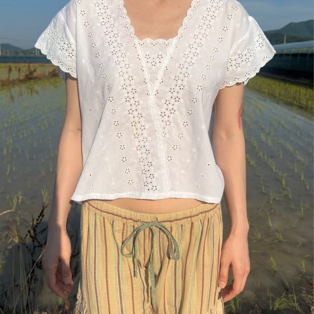 빈티지 프렌치 앤틱 블라우스