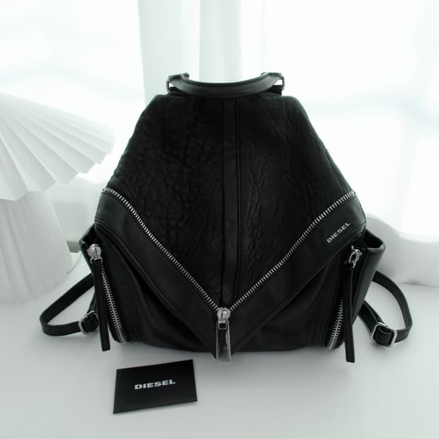 Diesel 디젤 레더 백팩 