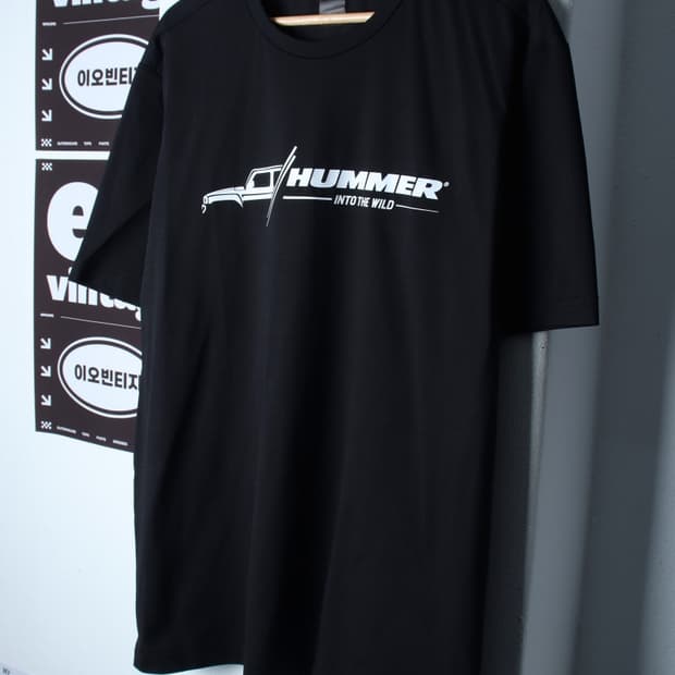 (2XL-3XL) 험머 반팔 티셔츠 빅사이즈 기능성 블랙-H35088