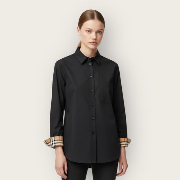 UK8/ 버버리 신형 체크포인트 포켓 셔츠