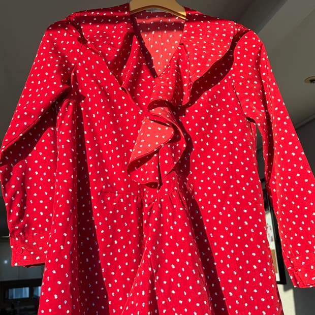 빈티지 레트로 랩 원피스