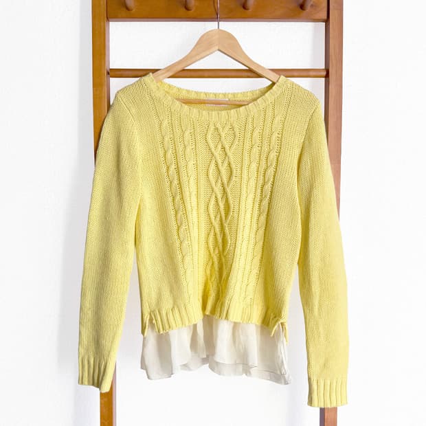소프트 레몬 케이블 니트