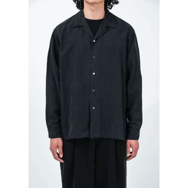 25ss Silk Linen Open Collar 셔츠
