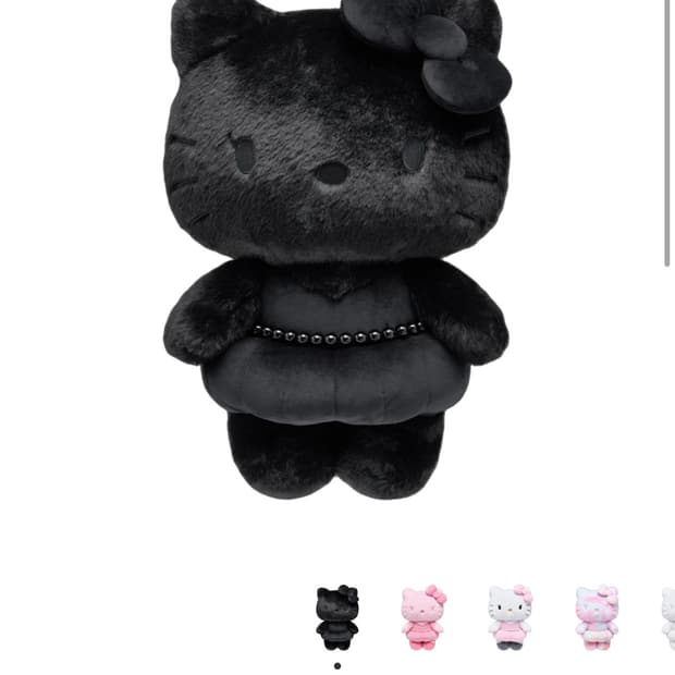 [헬로키티X지수]40cm인형 블랙_미개봉