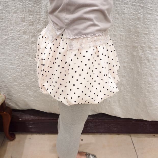 polka balloon mini skirt