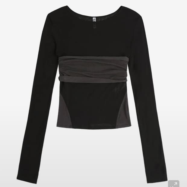 오호스 Tube Top Layered T-shirt 튜브탑 레이어드 티