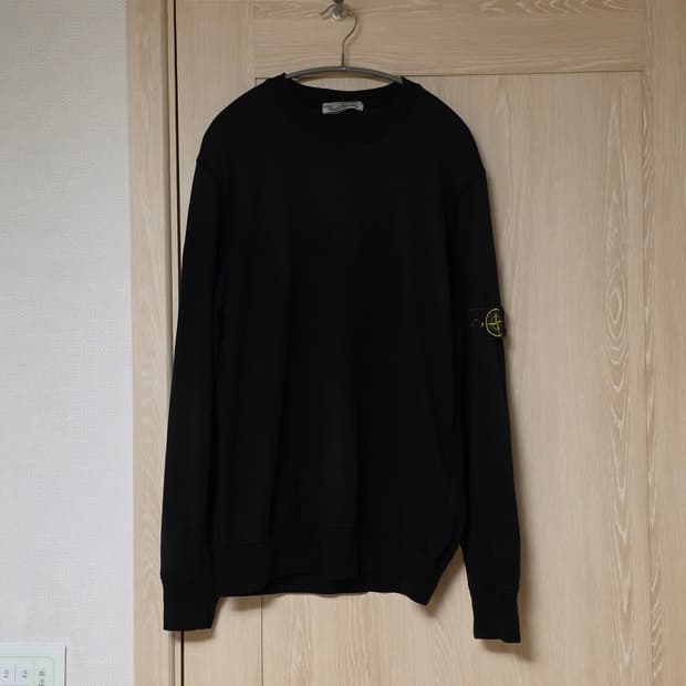 [25년식/XL] 스톤아일랜드 크루넥 맨투맨 블랙