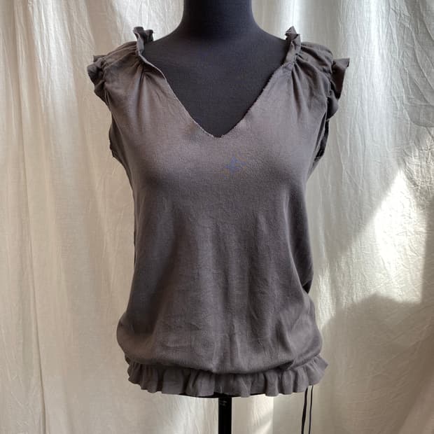 빈티지 차콜 민소매탑(M)