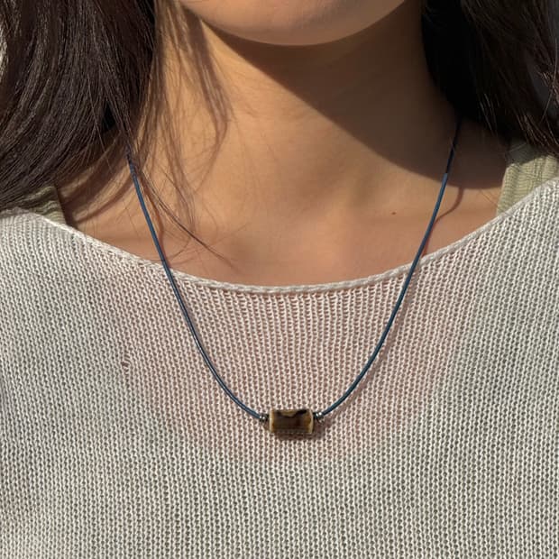 Ceramic Necklace - Deep Brown Mix