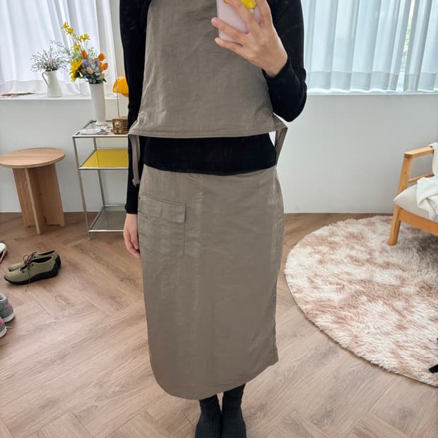 스투시 apron 셋업 원피스