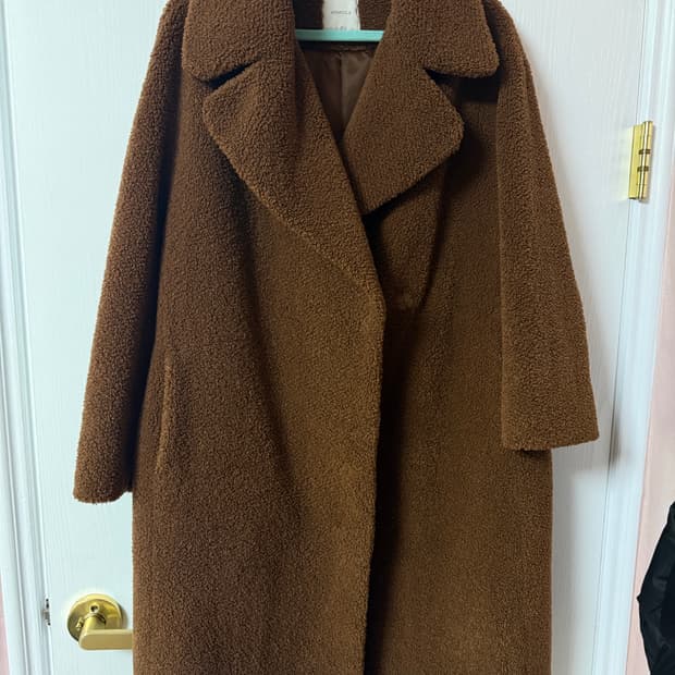 빈티지 뽀글이 롱코트 M