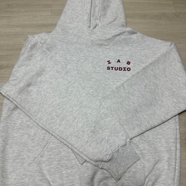 아이앱 후드티 오트밀 버건디