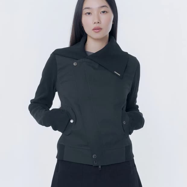 미세키서울 자켓 블랙2 사이즈 (Slash ribbed jacket BL