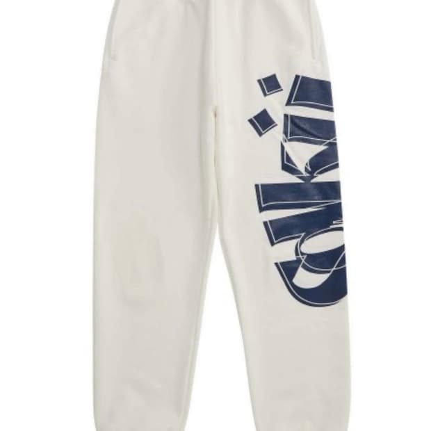 살롱드키 자수 스웻 조거팬츠 화이트