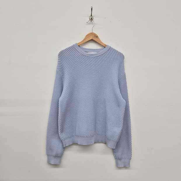 솔리드옴므 하늘색 니트 스웨터 남성 L