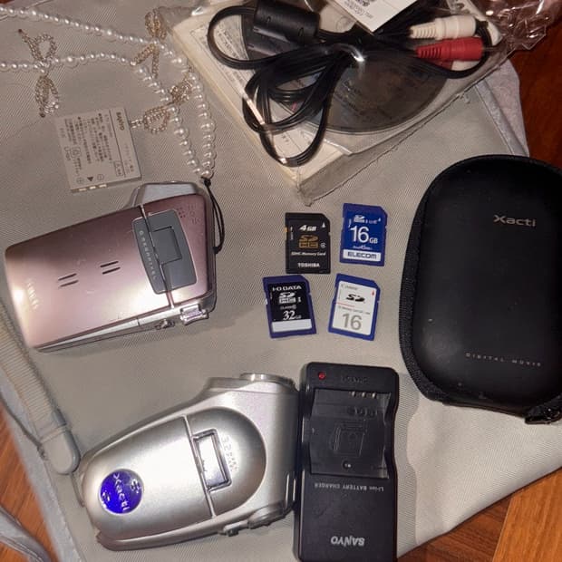 [작동확인] 산요작티 빈티지캠코더 cg6, c1 일괄