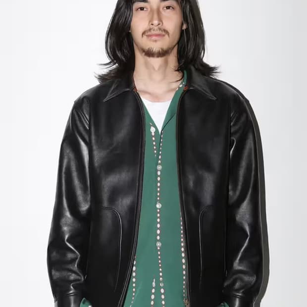 와코마리아 맥그리거 레더 드리즐러 자켓 M