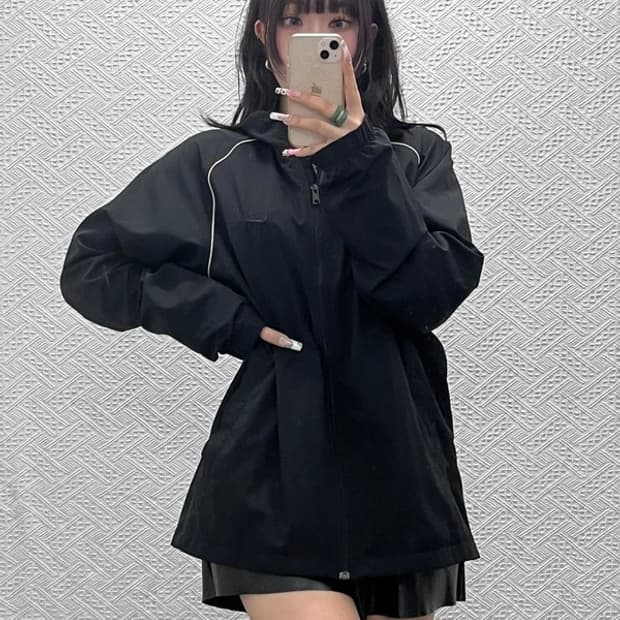 나이키 빈티지 캐주얼 스포티 배색 라인 바람막이 자켓 XL C11189