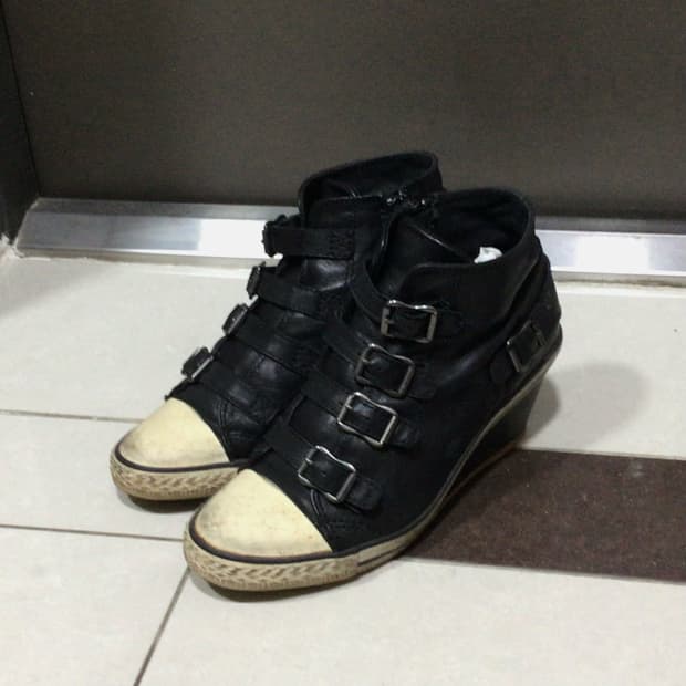 Ash wedge heel hightop sneakers black 36
