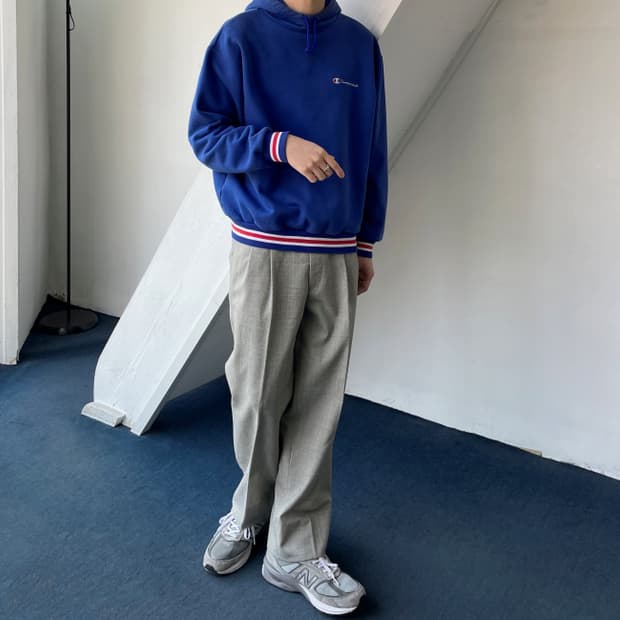 Summer wool blended 2 pleats w