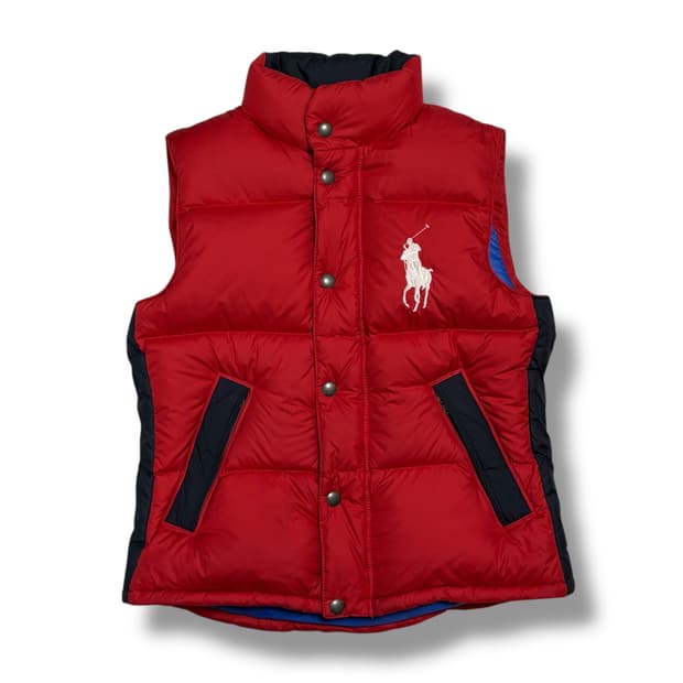 Polo Ralph Lauren 빅포니 레드 다운 베스트